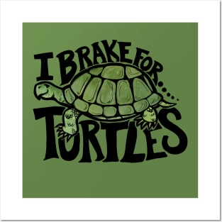 I brake for turtles Posters and Art